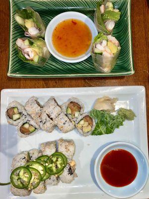 Summer Roll, Alaskan roll, Bulgogi Roll