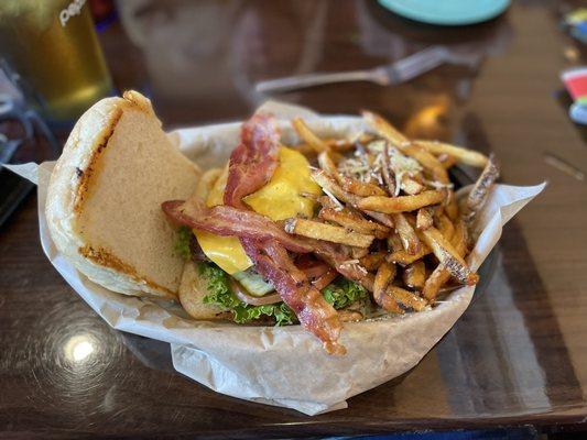 The Wyoming Buffalo Bill with Parmesan-N-Parsley Truffle Fries