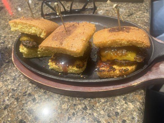 Cornbread brisket sliders