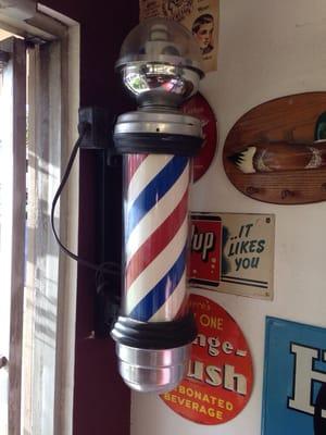 Classic barber pole!