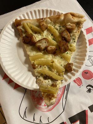 Chicken Penne Alfredo Pizza