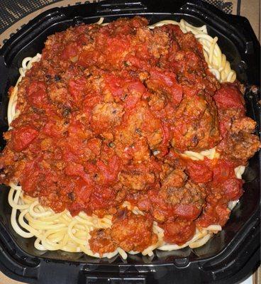 Spaghetti & Meatballs and meat sauce