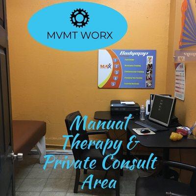 Where the magic happens! Massage and neuromuscular rehab helps us integrate your session between calming your mind and restoring your body.