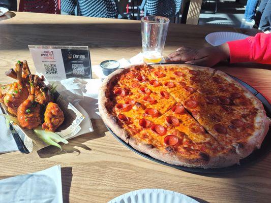 Pizza and wings