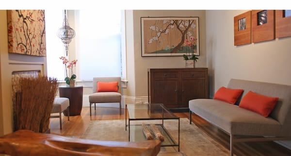 Waiting Room.  San Francisco Acupuncturist. Fertility, Pain, Facial Rejuvenation, Anxiety, Depression, Women's Health, more