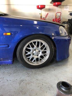 Custom suspension installation