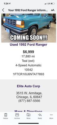 Only 17,880 miles first lie 117,880 miles according to the car fax this was revealed after I flew in to purchase the truck.