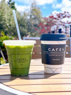 Iced Matcha latte and Chai Latte