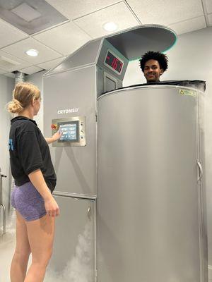 Cryotherapy helps with the nerves and or pain plus many more!