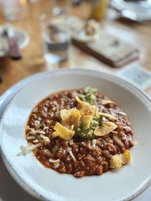 Turkey chili (bowl for $11)-- super hearty and savory :)