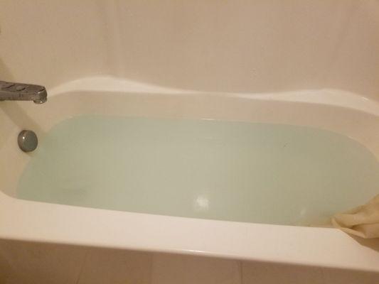 The tub after taking a shower