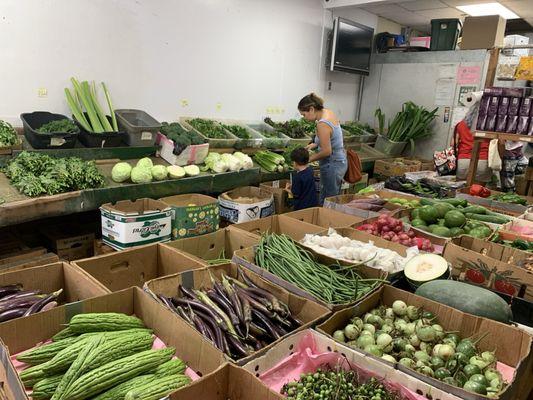 Getting some fresh veggies for dinner