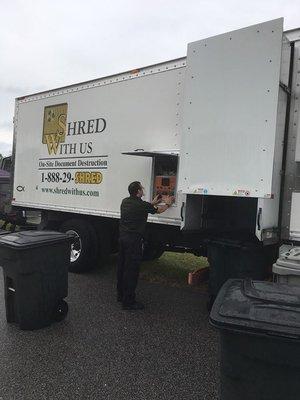 Professional on-site shredding