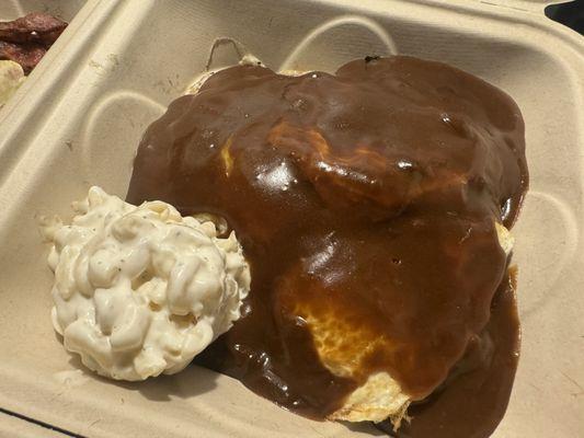 Big Boy Locomoco side Mac salad No Rice.