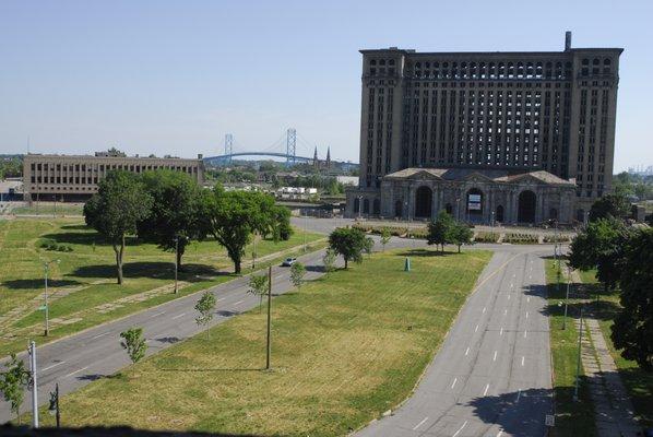 This is the old Central Michigan Train Station, and it's right next to the dog park. Weird, huh?