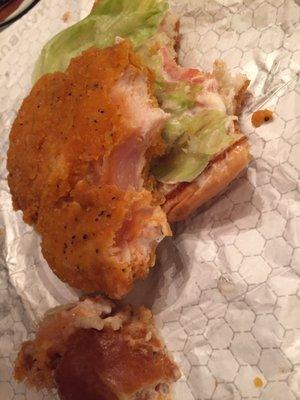 Raw chicken from Wendy's on 60 in Brandon, Fl