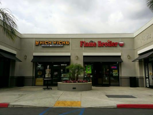 Welcome to Flame Broiler (across the street from Cal State Fullerton).