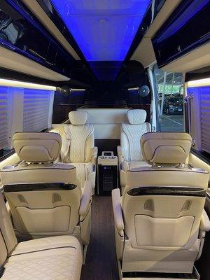 White Interior Mercedes Sprinter Van