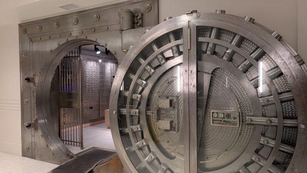 The sauna is in the bank vault