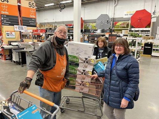 John Walsh, my wife & sister-in-law at Wallingford Home Depot