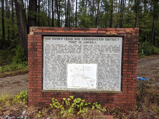 Brown Creek Soil Conservation District Marker