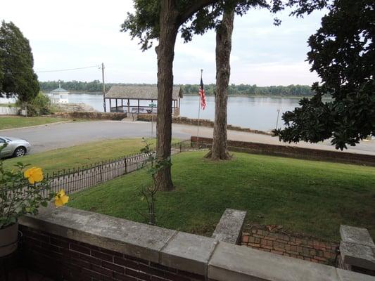 View of the Ohio River from the porch.