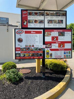 Drive thru menu