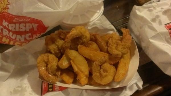 Shrimp & fries. Fresh deveined shrimp with fresh fries (KFC style)