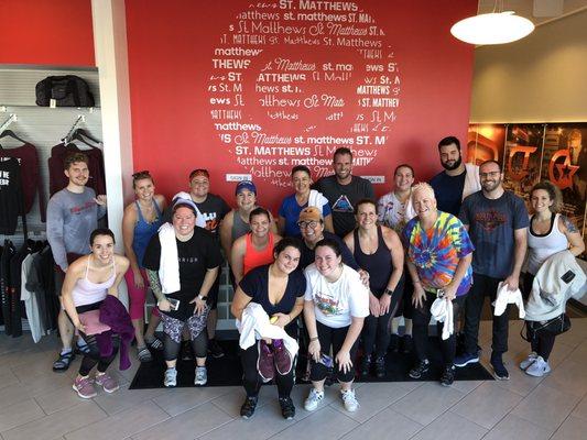 Cycle for Centerstone (a CycleGiving class). Jan 2019. CycleBar let's charities host fundraising events, like this one. #loveit