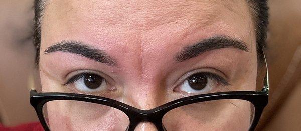 After Eyebrow Wax. I request thinning, reshape and cleaning up.