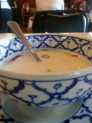 Try the coconut soup offered as Thursday's soup of the day. Amazing!