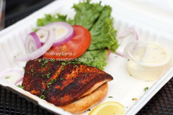 Blackened Salmon Sandwich