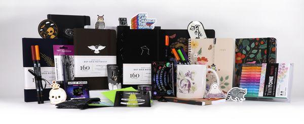 Some of our Space and Nature items: Planners, Mugs, Stickers, Cards