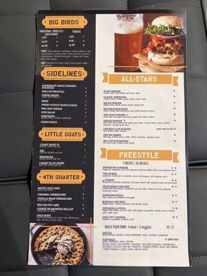 Menu back