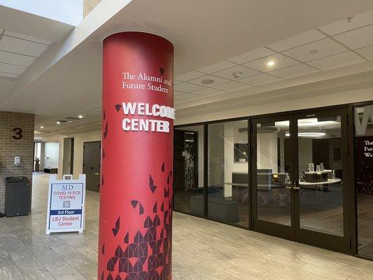 Welcome center in the LBJ student center