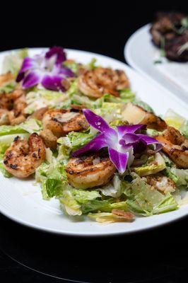 Caesar salad with shrimp