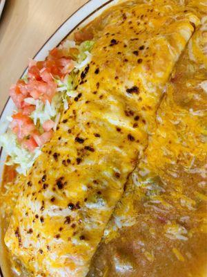 Chicken smothered burrito