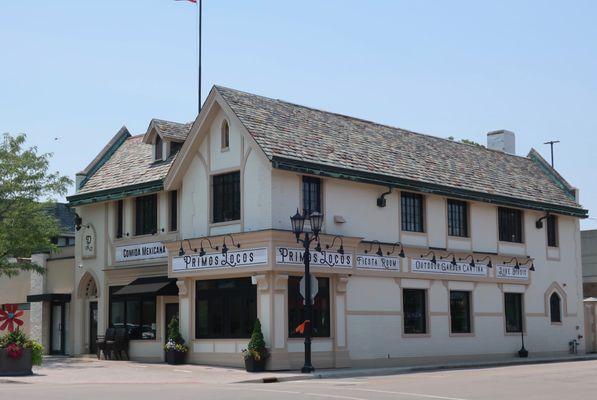 Corner storefront.