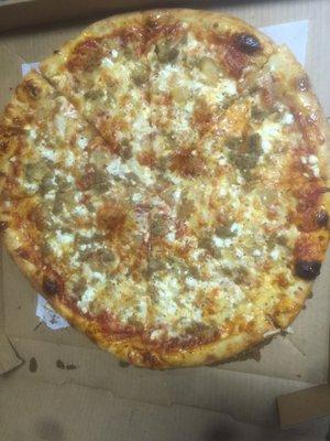 Large Meatball, Feta cheese and onion