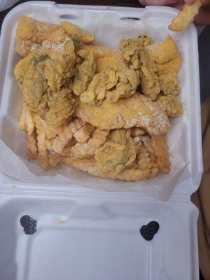 Shrimp and catfish Basket