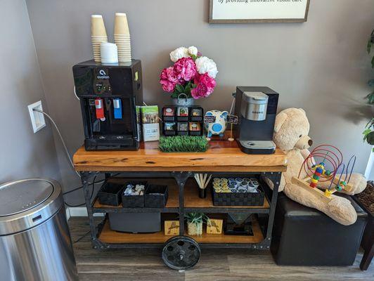 Hot and cold water dispenser, and a Keurig coffee maker