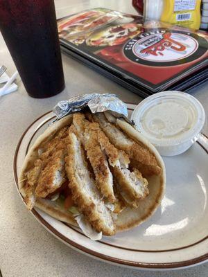 Chicken Fingers Pita w/Ranch on the side