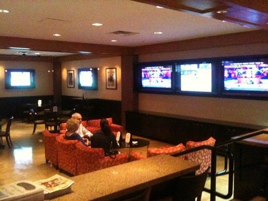 Plenty of tv's to watch your favorite teams.