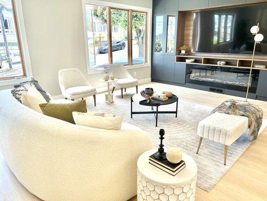 Living room staging- San Francisco single family home staging