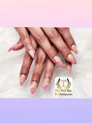 Pink & Gold Marble
T Pro Nail Spa
"Team of the Pro bring your designs to Life"
https://tpronailspa.com
3359 Dempster St. Skokie IL 60076