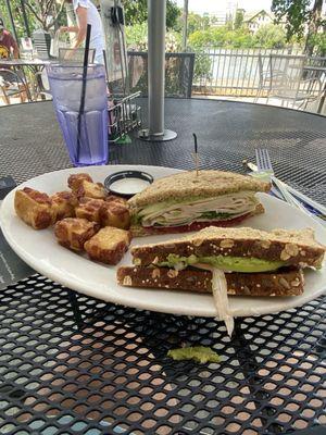 Turkey Apple Sandwich with cheese curds rather than fries.