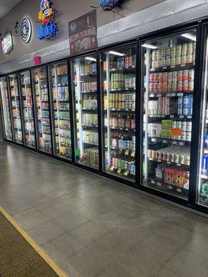 Large selection of beer, wine and alcohol