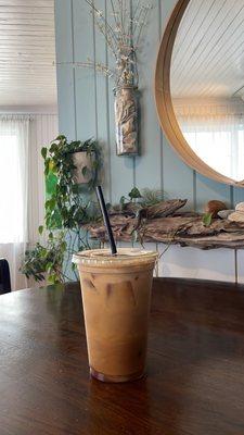 Vanilla iced coffee.