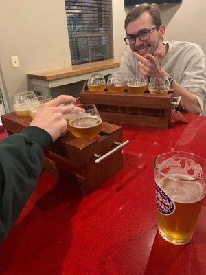 Beer flights and buds