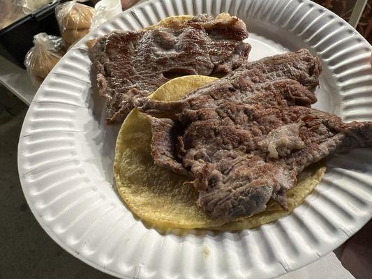 Cecina tacos - before salsa bar visit